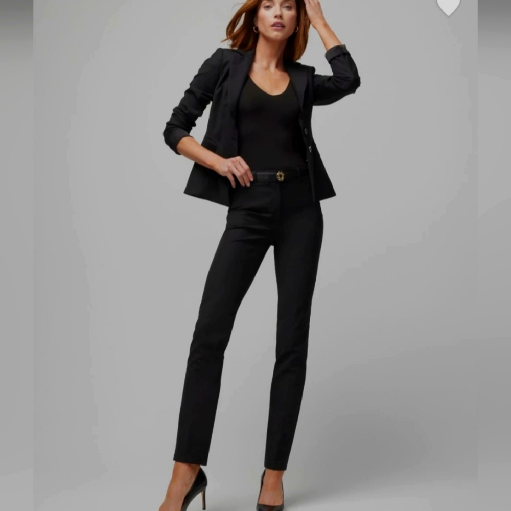 WHBM WOMEN'S BLACK COMFORT STRETCH TROUSERS SIZE 6S